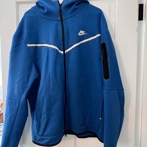 Nike Blue Performance Tech Hoodie Sweatshirt
